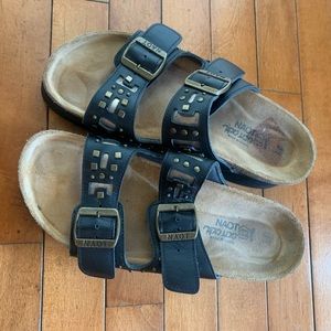 Naot sandals platform leather 40